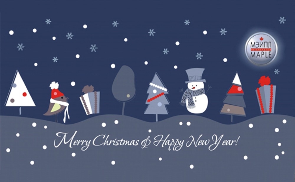 От всей души поздравляем Вас с наступающим Новым 2013 годом и Рождеством!